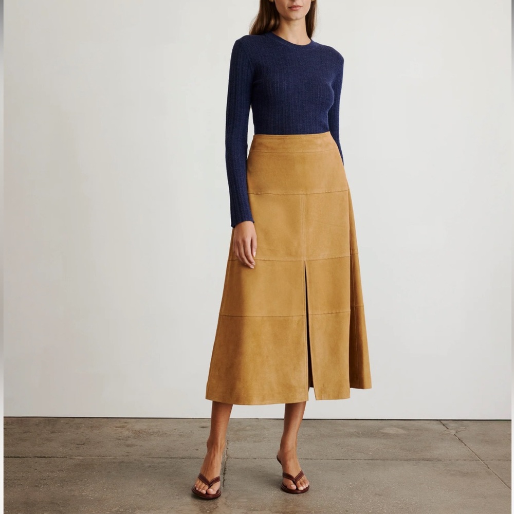 Tanya Taylor SUEDE HUDSON SKIRT